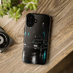 1965 Black Riviera car phone case | Retro Night Cityscape Tough Case