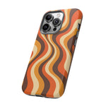 Groovy Wave Lines Retro Art Tough Phone Case