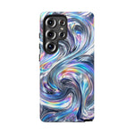 Chrome Metallic Swirl  Art Tough Phone Case