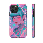 Neon Cyber Geisha phone case | Tough Case