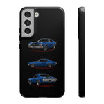 1970 Chevelle SS Phone Case Blue, Three-View Vector Tough Cover