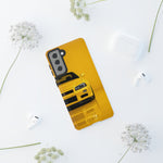 Yellow Skyline Phone Case, R34 GTR 90s JDM Legend Tough Cover for Men Gift