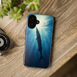 Barracuda Silhouette Phone Case, Sunlit Marine Art Tough Cover