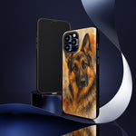 German Shepherd Loyal Watercolor Portrait Art Tough Phone Case