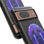 Glitch Sad Face Phone Case, Anime Melt Static Tough Cover