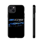Blue C7 Z06 Sports Car Tough Phone Case Track Style Cover Gift