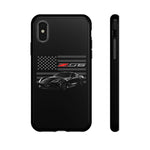 C7 Z06 American Flag Black Sports Car Tough Phone Case Cover