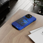 Blue Mustang Art Phone Case, GT500 American Muscle Car Tough Cover for Men