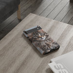 Maine Coon Kitten Phone Case, Tufted Ears Macro Portrait Cover