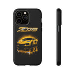 Z06 Corvette Phone Case, Yellow Neon Chrome Studio Cover