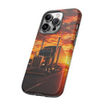 Classic Semi Truck Sunset Highway Phone Case Tough Case