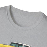 Yellow 1955 Chevy Bel Air T-Shirt | Vintage Classic Car Trio Illustration