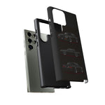 Black GNX Phone Case, Three-View Muscle Car Vector Tough Cover