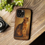 Abyssinian Warm Ticked Portrait Art Tough Phone Case