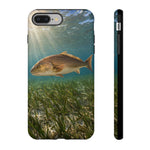 Redfish Phone Case, Seagrass Flat Underwater Art Cover