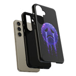 Glitch Sad Face Phone Case, Anime Melt Static Tough Cover