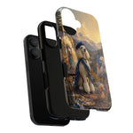 Poodle Painter Scene phone case | Artistic Dog Landscape