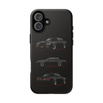 Black GNX Phone Case, Three-View Muscle Car Vector Tough Cover