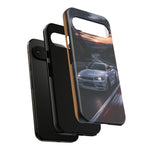 Skyline GT-R R34 White Nurburgring Speed Art Tough Phone Case