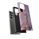Praying Cherub Statue halo Vaporwave Aesthetic phone case