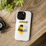 Z06 Corvette Phone Case, Yellow Sketch Reveal Chrome Cover