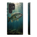 Largemouth Bass Phone Case, Sunlit Underwater Tough Cover, Gift
