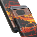 Orange C8 Z06 Flat Plane V8 Speed Art Tough Phone Case