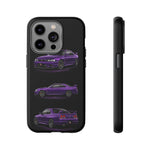 Purple R33 Skyline GTR JDM Sports Car Phone Case Tough Multi View
