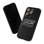 Black 4th Gen Camaro Z28 Sports Car Phone Case | Black Muscle Car Illustration