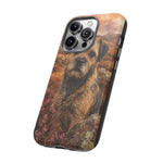 Border Terrier Earthy Watercolor Art Tough Phone Case