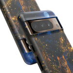 Moonlit Garden Cat Phone Case, Firefly Painterly Art Cover