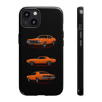 1970 Challenger Phone Case Orange, Three-View Vector Tough Cover