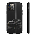 Nova SS Phone Case, Black 68 Muscle Car Silver Stripe Studio Cover
