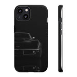 Black 1969 Corvette Art Phone Case, C3 Stingray Sports Car Tough Cover