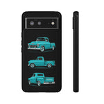 Turquoise 1955 Stepside Pickup Truck Tough Phone Case - 3 View