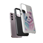Pastel Panda Phone Case, Glitch Color Block Cover