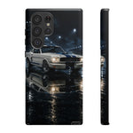 GT350 Phone Case White, Rainy Track Night Classic Racer Tough Cover
