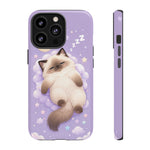 Ragdoll Sleepy Blue Eyes Kawaii Cat Art Tough Phone Case