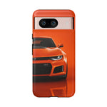 Orange Camaro Phone Case, ZL1 American Muscle Car Tough Cover for Men Gift