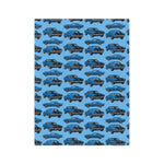 1967 Camaro SS Marina Blue Throw Blanket Classic Muscle Car Gift