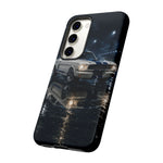 GT350 Phone Case White, Rainy Track Night Classic Racer Tough Cover