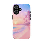 Pastel Beach Sunset Haze Vaporwave Art Tough Phone Case