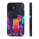 Neon Cocktail Phone Case | Retro 80s Tropical Drink Art
