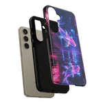 Neon Koi Reflection Vaporwave phone case | Tough Cover