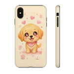 Golden Retriever Heart Eyes Kawaii Pet Dog Art Tough Phone Case