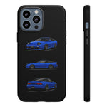 Blue 180SX JDM Sports Car Phone Case Tough Multi View