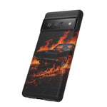Black Charger Classic Muscle Flames Tough Phone Case Cover Gift