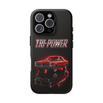 Tri-Power Classic Muscle Car GTO phone case | Retro Automotive Graphic