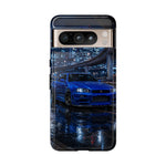 Skyline GT-R R34 Bayside Blue Tokyo Night Art Tough Phone Case