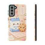 Milk Cookie Phone Case Cute Food Kawaii Tough Cover Gift Art
